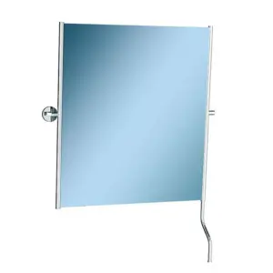 Lustro uchylne w chromowanej oprawie z uchwytem regulacji kąta 50x60 cm