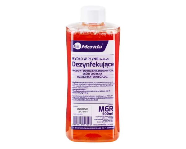 Mydło w płynie dezynfekujące o zapachu grejpfrutowym, butelka 500 ml