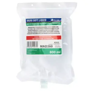 MERIDA VADO SOFT bezalkoholowy płyn do higienicznej dezynfekcji rąk i powierzchni, jednorazowy wkład 800 ml do dozownika MERIDA HARMONY AUTOMATIC