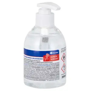 Płyn dezynfekcyjny o zapachu róży MERIDA POLANA DDR+ do chirurgicznej i higienicznej dezynfekcji rąk, butelka 300 ml z pompką