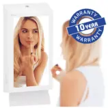 Biały pojemnik na ręczniki papierowe z lustrem SuperMirror stal nierdzewna