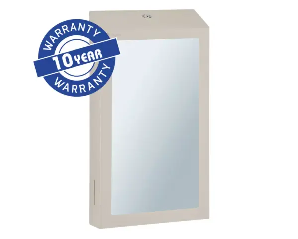 Pojemnik na ręczniki składane, z lustrem ze stali SuperMirror „2w1" MERIDA STELLA SLIM SILK GREY LINE MEGA COMBO, szary jedwabisty Dozownik ręczników MERIDA STELLA SLIM SILK GREY pojemność 750 szt. z lustrem