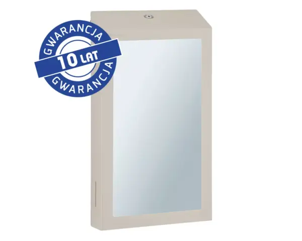 Pojemnik na ręczniki składane, z lustrem ze stali SuperMirror „2w1" MERIDA STELLA SLIM SILK GREY LINE MEGA COMBO, szary jedwabisty Pojemnik na ręczniki składane z lustrem 2w1 szary jedwabisty stal nierdzewna