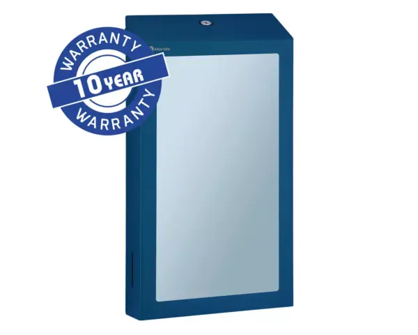 Pojemnik na ręczniki składane z lustrem ze stali SuperMirror „2w1" MERIDA STELLA SLIM BLUE LINE MEGA COMBO, niebieski Pojemnik MERIDA STELLA SLIM BLUE LINE MEGA COMBO z lustrem SuperMirror