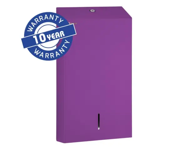 Pojemnik na ręczniki składane MERIDA STELLA SLIM VIOLET LINE MEGA, fioletowy Stalowy pojemnik na ręczniki MERIDA STELLA SLIM MEGA z fioletową powłoką