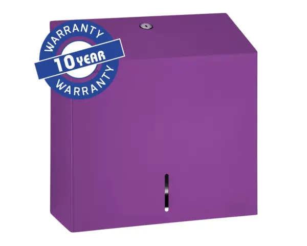 Pojemnik na ręczniki składane MERIDA STELLA VIOLET LINE MAXI, fioletowy Stalowy pojemnik na ręczniki MERIDA STELLA MAXI z fioletową powłoką