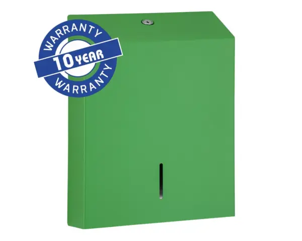 Pojemnik na ręczniki składane MERIDA STELLA SLIM GREEN LINE MAXI, zielony Stalowy pojemnik na ręczniki Merida Stella Slim Maxi z zieloną powłoką