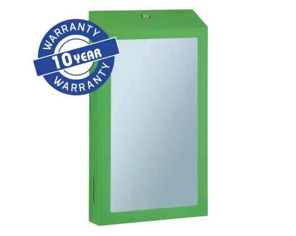 Pojemnik na ręczniki składane z lustrem ze stali SuperMirror „2w1" MERIDA STELLA SLIM GREEN LINE MEGA COMBO, zielony Pojemnik MERIDA STELLA SLIM GREEN LINE MEGA COMBO z lustrem