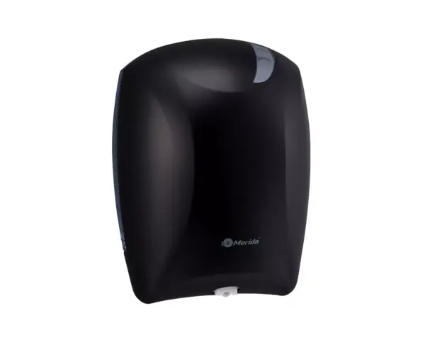 Pojemnik na ręczniki w roli CENTER PULL czarny za 75 zł netto przy zakupie 2 opakowań ręczników w roli MERIDA ECONOMY MINI REB702 (12 x 210 m = 2520 m) Pojemnik center pull na papier i ręczniki Merida BJC702, czarny ABS