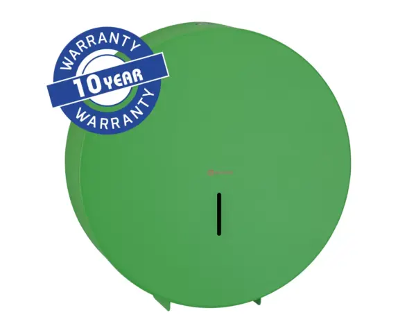Pojemnik na papier toaletowy MERIDA STELLA GREEN LINE MEGA, średnica papieru do 28 cm, zielony Zielony pojemnik na papier toaletowy Merida Stella MEGA, angielska karta gwarancyjna