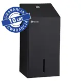 Merida Stella Black Line BSC401 – czarny pojemnik na papier toaletowy w listkach, do 450 szt.; stal nierdzewna, okienko, zamek bębenkowy.