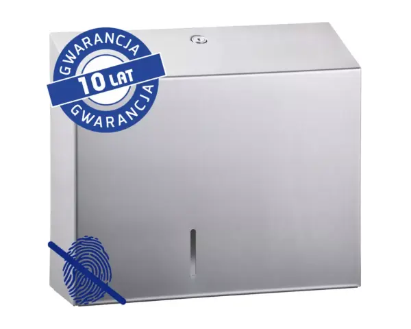 Pojemnik na papier toaletowy MERIDA STELLA DUO Anti-FingerPrint z uchwytem na resztkę rolki papieru, średnica papieru do 20 cm, stal matowa z powłoką AFP Pojemnik na papier toaletowy MERIDA STELLA DUO stal matowa powłoka AFP