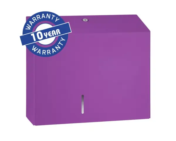 Pojemnik na papier toaletowy MERIDA STELLA VIOLET LINE MAXI, średnica papieru do 23 cm, fioletowy Fioletowy pojemnik na papier toaletowy ze stali nierdzewnej MERIDA MAXI