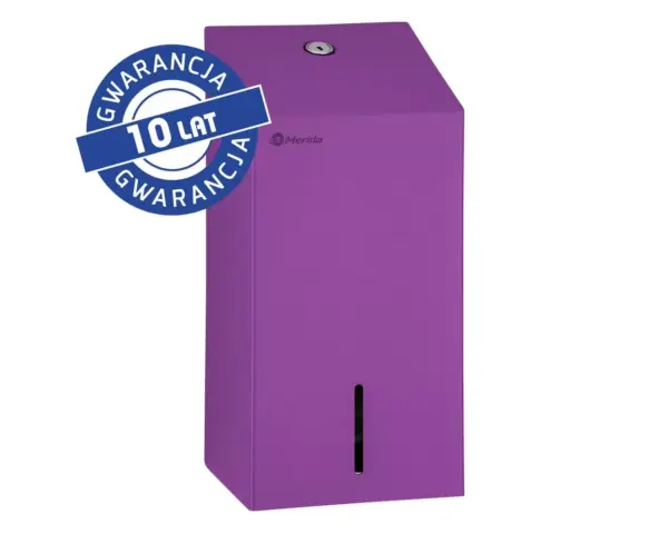 Pojemnik na papier toaletowy w listkach MERIDA STELLA VIOLET LINE, pojemność do 450 szt., fioletowy Pojemnik na papier toaletowy w listkach MERIDA STELLA VIOLET LINE fioletowy