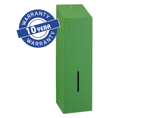 Pojemnik na papier toaletowy w listkach MERIDA STELLA LINE, pojemność do 675 szt., zielony Stalowy pojemnik na papier listkowy MERIDA STELLA LINE, pojemność 675 szt.