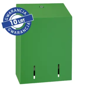 Pojemnik na papier toaletowy w listkach MERIDA STELLA GREEN LINE, zielona stal nierdzewna