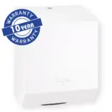 Biały podajnik ręczników papierowych MERIDA STELLA z zamkiem bębenkowym