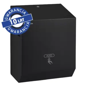 Czarny bezdotykowy podajnik ręczników papierowych Merida Stella Black Line Automatic Maxi
