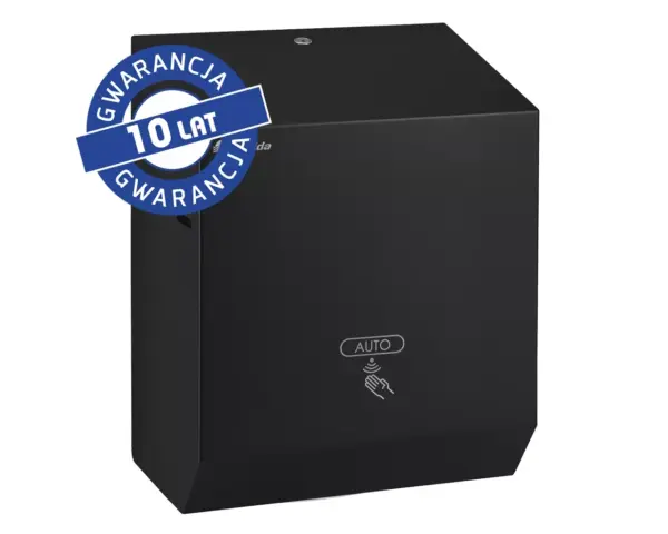 Automatyczny bezdotykowy podajnik ręczników papierowych w rolach MERIDA STELLA BLACK LINE AUTOMATIC MAXI, czarny Czarny bezdotykowy podajnik ręczników papierowych Merida Stella Black Line Automatic Maxi