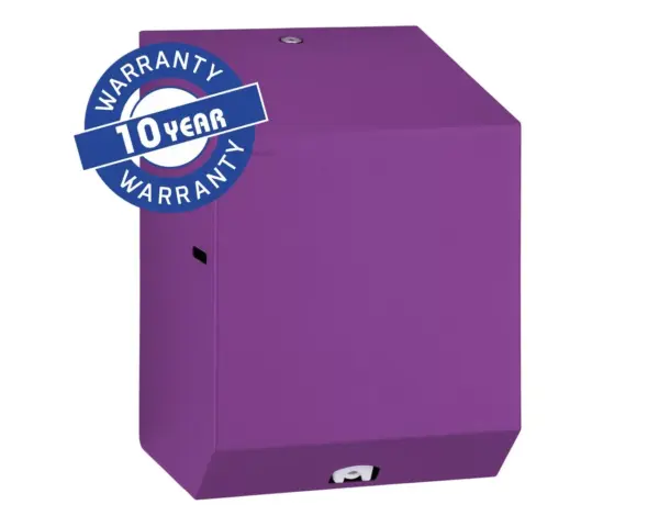Pojemnik na ręczniki papierowe w rolach MERIDA STELLA VIOLET LINE MAXI, fioletowy Stalowy pojemnik na ręczniki Merida Stella Violet Line Maxi z gwarancją