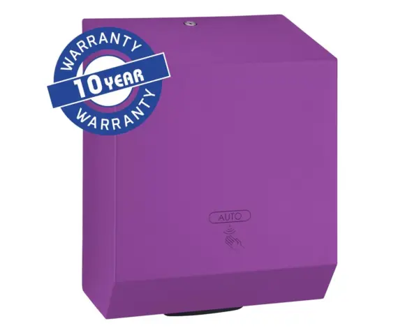 Automatyczny bezdotykowy podajnik ręczników papierowych w rolach MERIDA STELLA VIOLET LINE AUTOMATIC MAXI, fioletowy Bezdotykowy podajnik ręczników Merida Stella Violet Line Maxi z opisem po angielsku