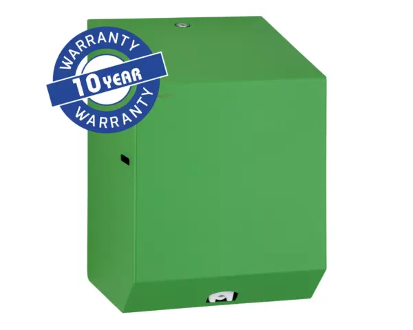 Pojemnik na ręczniki papierowe w rolach MERIDA STELLA GREEN LINE MAXI, zielony Pojemnik MERIDA STELLA GREEN LINE MAXI na ręczniki w rolach, stal nierdzewna