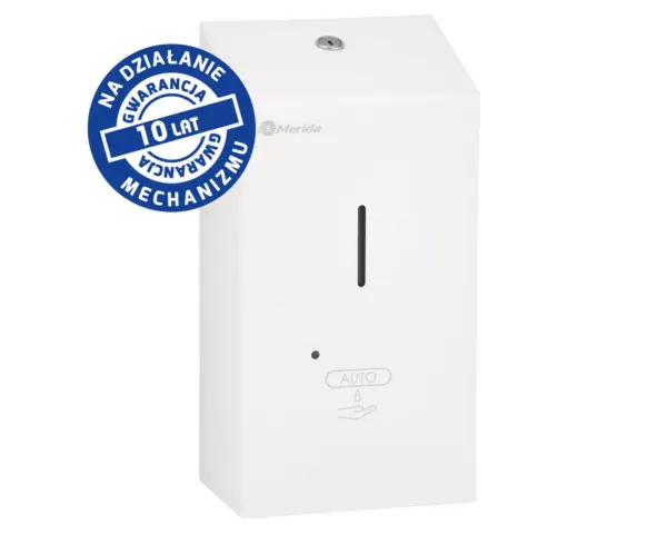 Bezdotykowy automatyczny dozownik mydła w pianie, MERIDA STELLA WHITE LINE AUTOMATIC na jednorazowe wkłady 1000 g, biały Automatyczny bezdotykowy dozownik mydła Merida Stella White, widok frontu