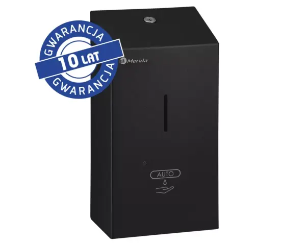Bezdotykowy automatyczny dozownik mydła w pianie MERIDA STELLA AUTOMATIC BLACK LINE na jednorazowe wkłady 1000 g, czarny Bezdotykowy dozownik mydła w pianie Merida Stella Automatic Black Line czarny