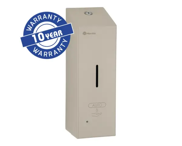 Bezdotykowy automatyczny dozownik mydła w pianie MERIDA STELLA AUTOMATIC SLIM SILK GREY LINE na jednorazowe wkłady 800 ml, szary jedwabisty Automatyczny dozownik pianki MERIDA STELLA SLIM ze stali nierdzewnej jedwabistej szarości