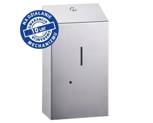 Bezdotykowy automatyczny dozownik mydła w pianie MERIDA STELLA AUTOMATIC, na jednorazowe wkłady 1000 g, stal matowa Dozownik mydła MERIDA STELLA AUTOMATIC z zamkiem bębenkowym stal matowa