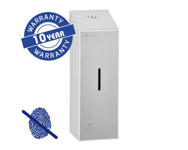 Bezdotykowy automatyczny dozownik mydła w pianie MERIDA STELLA AUTOMATIC SLIM Anti-FingerPrint, stal matowa z powłoką AFP Automatyczny dozownik mydła w pianie stal nierdzewna powłoka Anti-FingerPrint