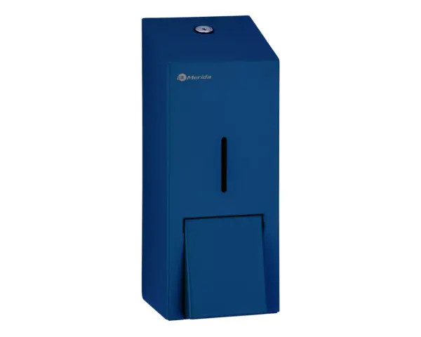 Dozownik mydła w pianie MERIDA STELLA BLUE LINE MAXI na jednorazowe wkłady 700 g, niebieski Dozownik mydła MERIDA STELLA BLUE LINE MAXI zamykany na kluczyk niebieski