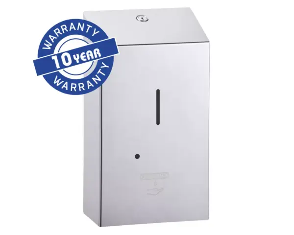 Bezdotykowy automatyczny dozownik mydła w pianie MERIDA STELLA AUTOMATIC na jednorazowe wkłady 1000 g, stal polerowana Automatyczny dozownik mydła w pianie na wkłady 1000 g stal nierdzewna