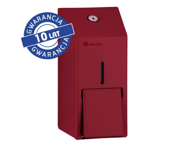 Dozownik mydła MERIDA STELLA RED LINE MINI 400 ml, czerwona stal nierdzewna