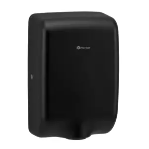 Czarna suszarka do rąk Merida Turbo Jet Slim Mini Black Line z logo