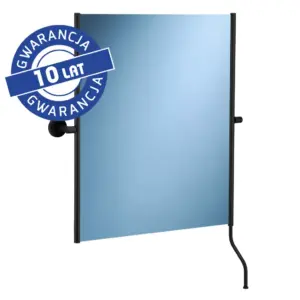 Lustro uchylne 50x60 cm w czarnej matowej oprawie metalowej