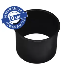 Okrągły nablatowy kołnierz kosza czarny stal nierdzewna STELLA BLACK LINE