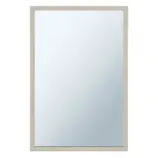 Prostokątne lustro 40x60 cm w wąskiej metalowej ramie szarej jedwabistej