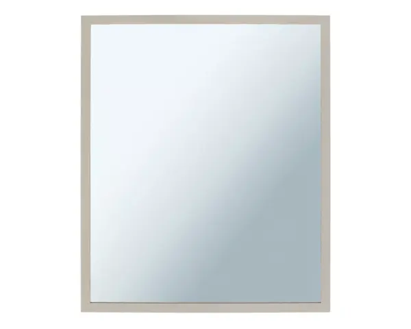Lustro w ramie metalowej - szarej jedwabistej MERIDA STELLA SILK GREY LINE, 50 x 60 cm Lustro MERIDA STELLA SILK GREY LINE rama 18 mm montaż pionowy poziomy