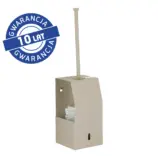 Szczotka WC mocowana do ściany ze stali nierdzewnej, szara jedwabista