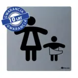 Piktogram pomieszczenie dla matki z dzieckiem stal nierdzewna 95x95mm