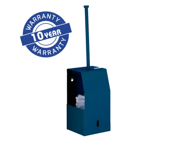 Szczotka do WC z uchwytem, mocowana do ściany MERIDA STELLA BLUE LINE, niebieska Szczotka toaletowa Merida Stella Blue Line z uchwytem ściennym