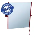 Lustro uchylne 50x60 cm w czerwonej matowej oprawie metalowej