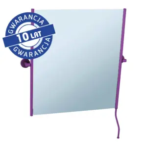 Lustro uchylne 50x60 cm w fioletowej matowej oprawie metalowej