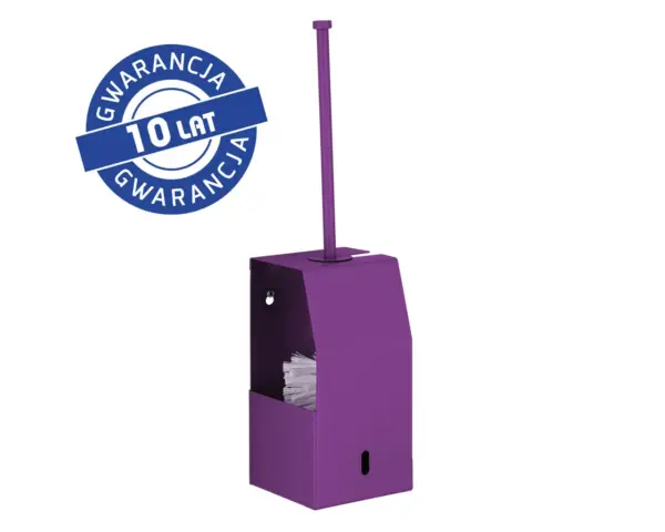 Szczotka do WC z uchwytem, mocowana do ściany MERIDA STELLA VIOLET LINE, fioletowa Szczotka WC Merida Stella Violet Line ze stalowym uchwytem ściennym