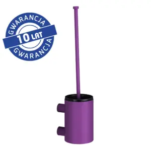 Szczotka do WC Merida Stella Violet Line z uchwytem ściennym, fioletowa stal nierdzewna