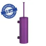 Szczotka do WC z uchwytem mocowanym do ściany, tuba z przykrywką, MERIDA STELLA VIOLET LINE, fioletowa