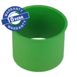 Okrągły kołnierz kosza nablatowego zielony stalowy MERIDA STELLA GREEN LINE