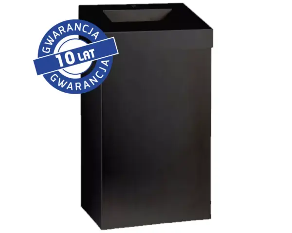 Kosz na odpady otwarty MERIDA STELLA BLACK LINE, pojemność 45 l, czarny Otwarty kosz na odpady MERIDA STELLA BLACK LINE 45 l czarny
