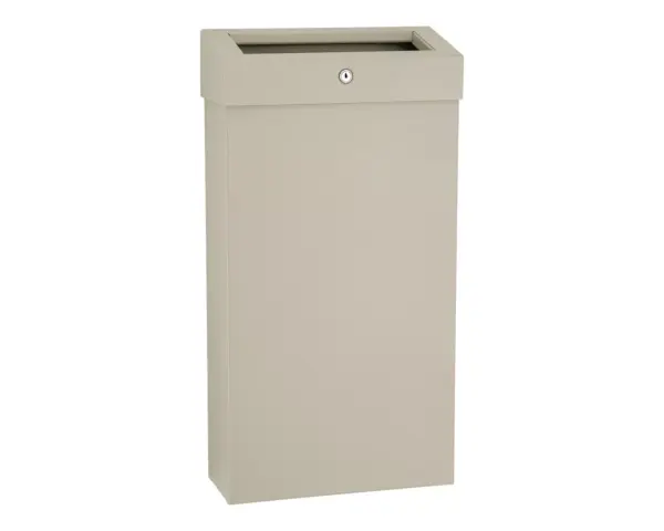 Kosz na odpady otwarty MERIDA STELLA SLIM SILK GREY LINE COMBO, pojemność 15 l, szary jedwabisty Kosz na odpady otwarty 15 l z mocowaniem do ściany szary jedwabisty